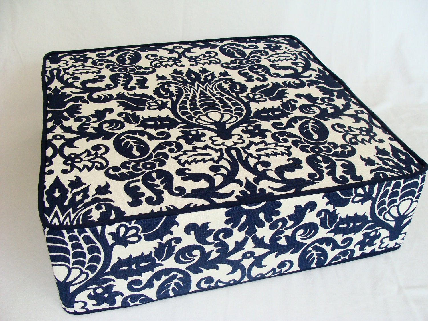 floor cushion modern and chic floor pillow designer cushion in indigo and white