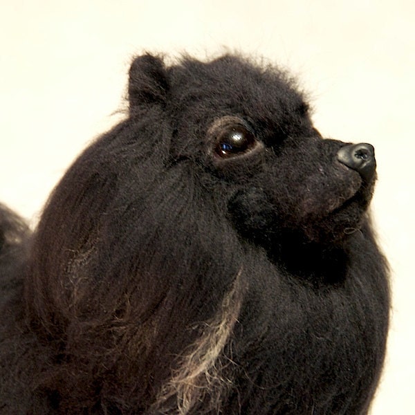 Handmade Needle Felted Custom Artist Dog - Pet Portrait Miniature - Collectible