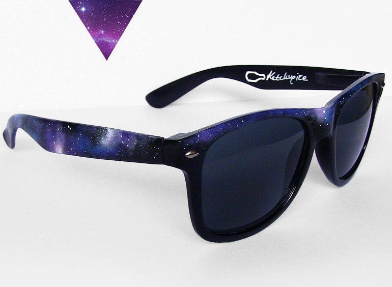 Space Galaxy Nebula Cosmic Custom Wayfarer style sunglasses '80s retro hand painted