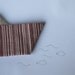 Room decor Boat in striped linen fabric.