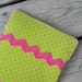 iPad Mini/Netbook/Tablet/eReader Sleeve - Lime with Hot Pink Dots