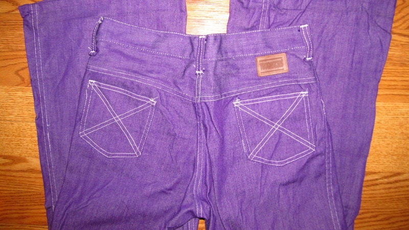 purple bell bottom pants