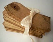 50 SMALL Vintage Hang Gift Tags. Shabby Chic. Vintage Wedding Escort Card. Blank. Place Card. Rustic. Price Tag. Woodland. Aged. DARK.