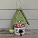 Vintage Syrup Can Birdhouse, Tin Can Birdhouse, Repurposed Canister, Whimsical Birdhouse, Lime Green, Decorative or Outdoor Birdhouse