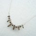 Brown Smoky Quartz Necklace Sterling Silver Jewelry Gemstone Stick Bead Jewellery Exotic Fan Tribal Fringe Bib Chain Earth Tones N-61