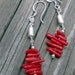 Red Coral Earrings Jewelry Sterling Silver Gemstone 925 Gift Under 20 Funky, Jewelry