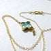 Quatrefoil Necklace Gold Jewelry Iridescent Pendant Victorian Renaissance Chain Jewellery Clover Fashion N-205