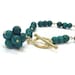 Forest Green Bracelet Turquoise Gemstone Jewellery Yellow Gold Jewelry Cluster Charm Fashion Wire Wrapped Trend B-208