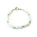 Rainbow Moonstone Bracelet Sterling Silver Jewelry Natural Gemstone Jewellery Iridescent Star Fashion Everyday Minimal Summer Fashion B-273