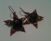 Metal Sunflower Earrings