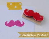 Hand Carved Mustache Rubber Stamp