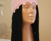 Pink Handmade Crochet Hat Beret Cap With Pearl Embellishment/High Fashion Women Girl Accessorries
