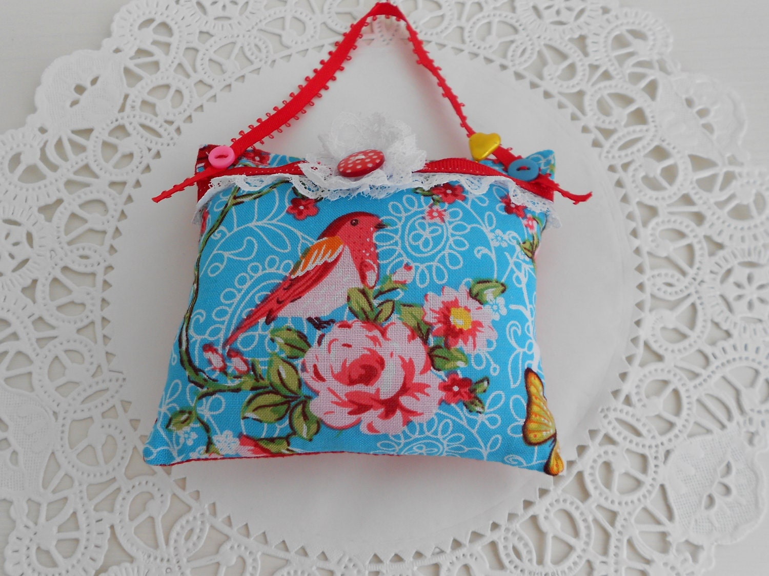 SALE Cottage chic pincushion
