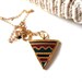 Geometric Triangle Necklace : Pointed South vintage native triangle enamel necklace