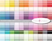 Digital Scrapbook Paper Pack  --  Rainbow Ombre Stripes Large -- INSTANT DOWNLOAD