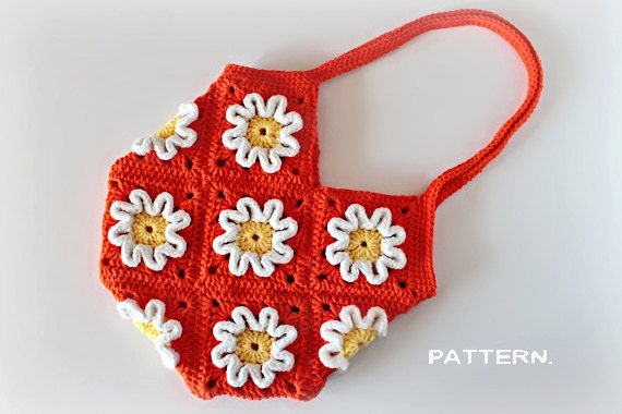 Crochet Pattern Crochet 3D Flower Purse