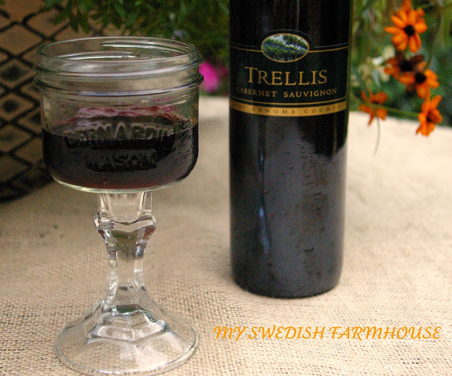 Mason Jar Wine Glasses Rustic Wedding Decor Western Barn Wedding Redneck Glasses 10 SET
