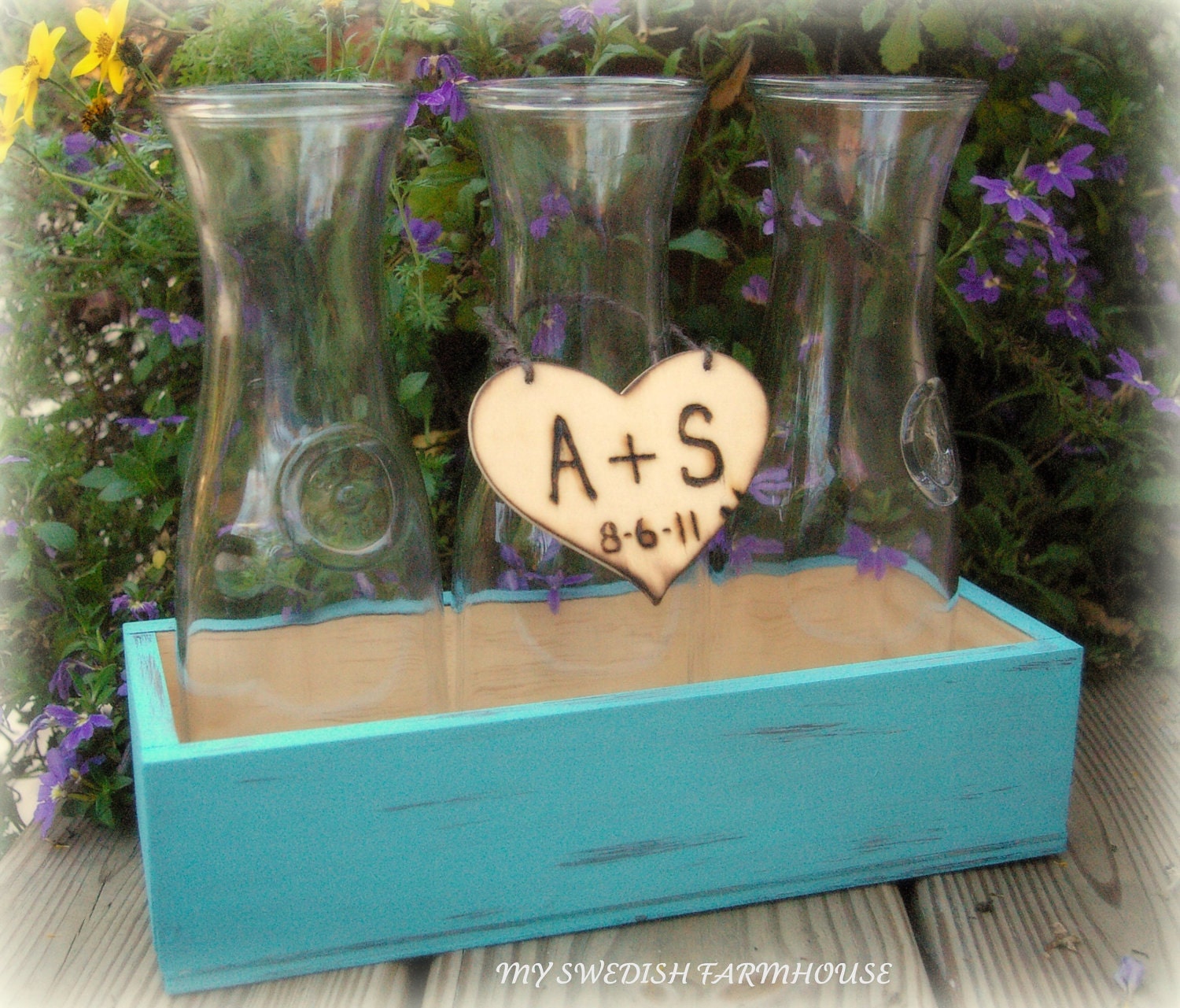 Sand Ceremony Set Rustic Wedding Decor Personalized Custom (You Choose Color) Cinderella Fairytale