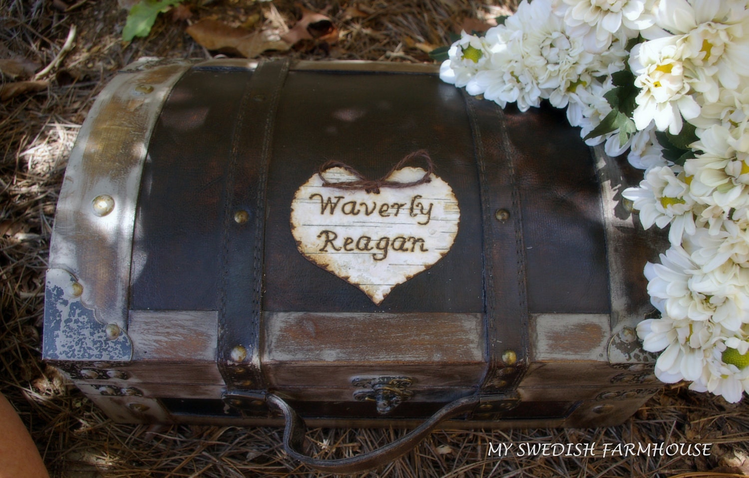 Wedding Card Box Trunk Wine Love Letter Ceremony Anniversary Rustic Shabby Chic Fairytale Vintage Wedding Custom