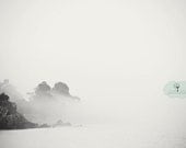 Foggy Morning - 8x12 Fine Art print, photography, fog, mist, ocean, black and white, home decor, office decor