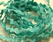 Aqua Rick Rack Trim - 1/2" Polyester - 5 yards