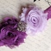 Shabby Chic Baby Flower Headband - Raspberry Sorbet