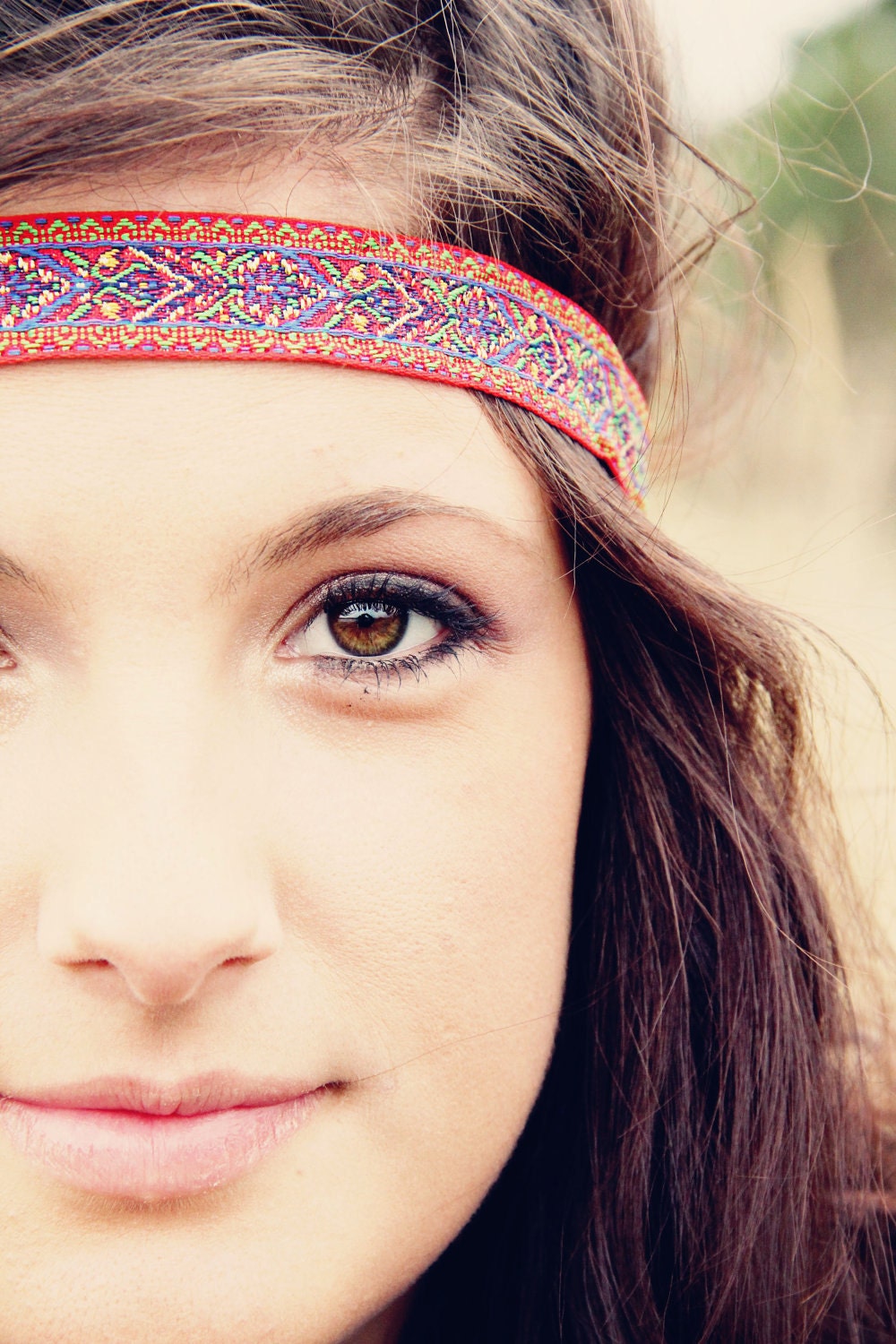 The Moroccan Sun Bohemian Headband, Glorious Colors, beautiful ornate detail, Exotic