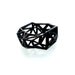 geometric ring - Triangulated Ring in Black. 3d printed. triangle jewelry. modern statement jewelry
