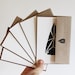 Arrowhead stationery set in BLACK, pack of 5