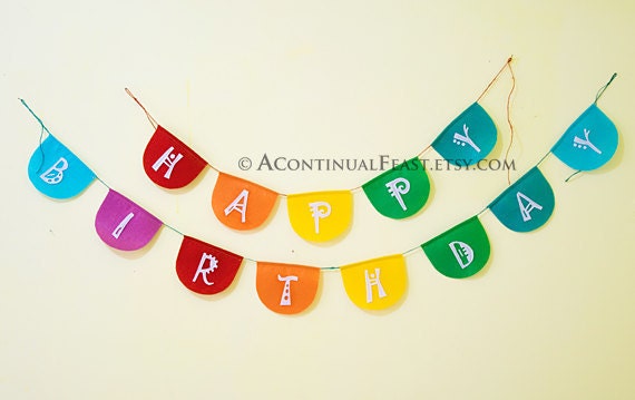 Rainbow HAPPY BIRTHDAY Banner