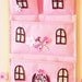 Felt & Fabric Pink House Bow Holder and wall pocket