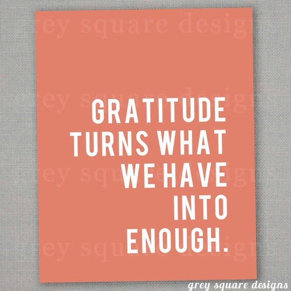 Gratitude Inspirational Print