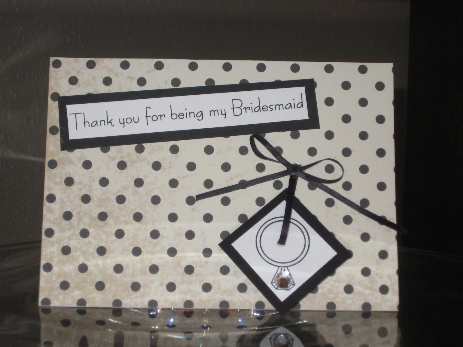 Handmade Thank you for being my Bridesmaid Card
