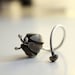 Black Tulip Sterling Silver Wrap Ring- Dark Romantic-Oxidized-Chic-Elegant-Feminine-Adjustable-Fairy-Unique-Quirky
