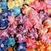Flower ponytail ties wholesale lot 36 piece bright Eco friendly