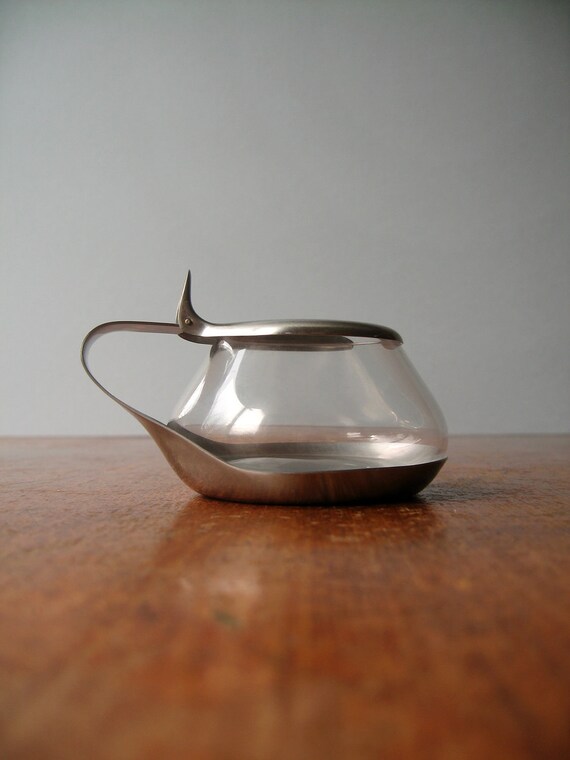 Vintage WMF Germany Stainless / Glass Sugar Bowl by luola on Etsy