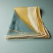 Vintage Vera Scarf - Tan and Blue Geometric