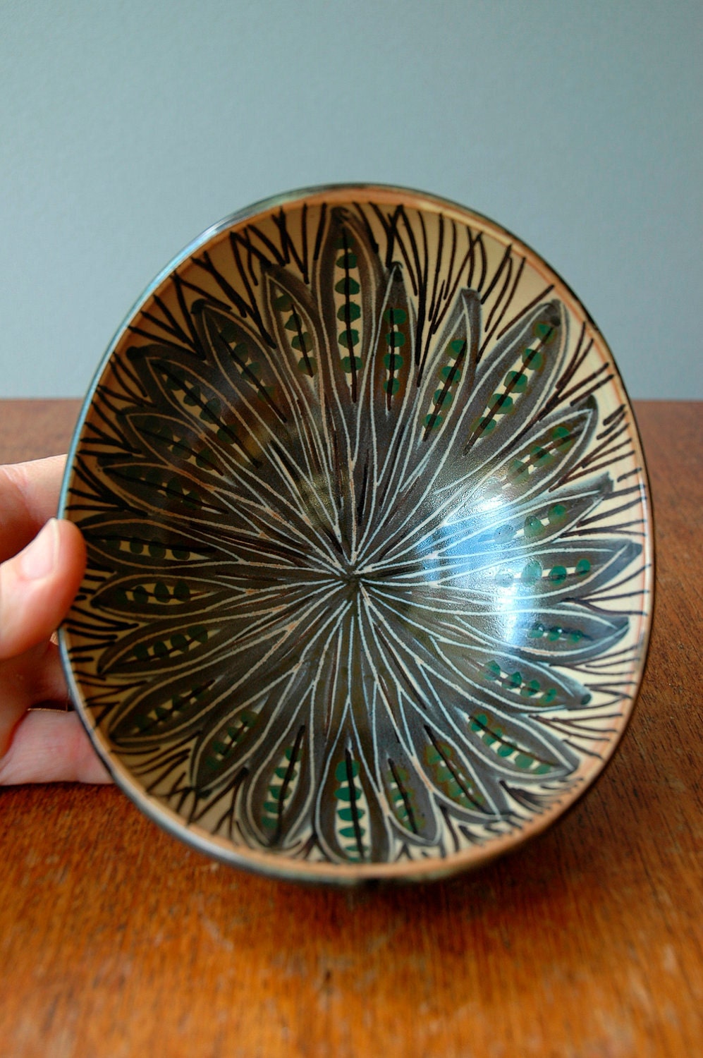 Scandinavian Modern Gunnar Nylund Style Bowl - On Sale