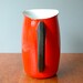 Mid Century Danish Modern Finel Enamel Pitcher - Red - RESERVED