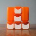 Vintage Orange Mod Plastic Organizer / Caddy