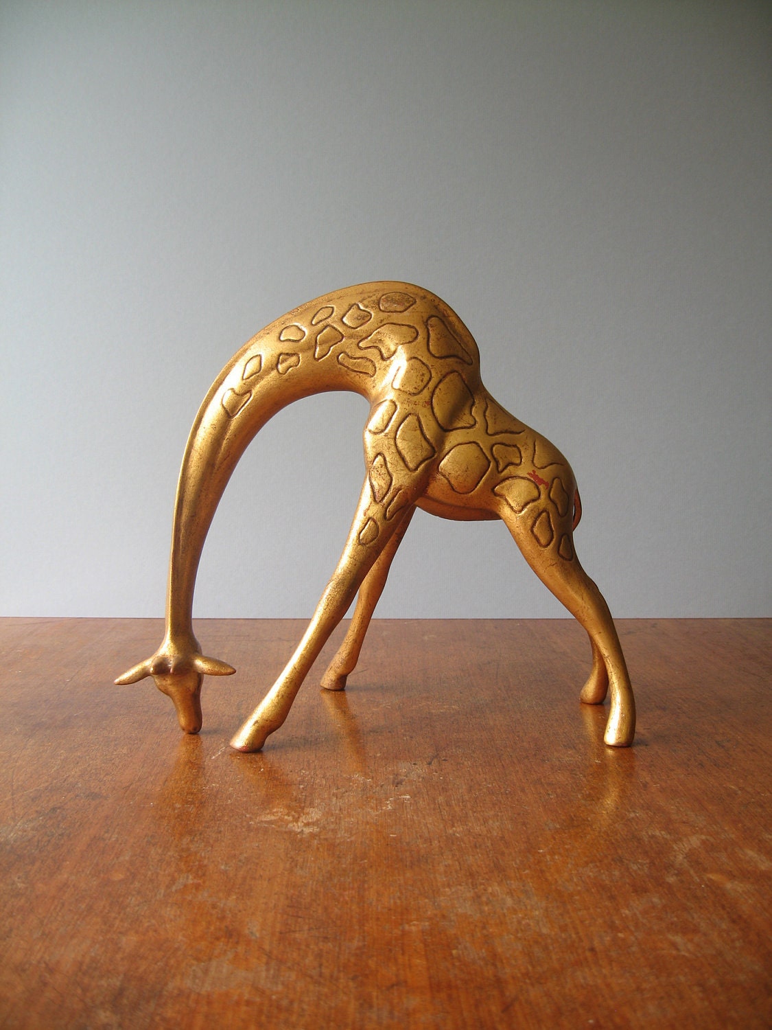 Vintage Freeman McFarlin Giraffe Figurine in Gold