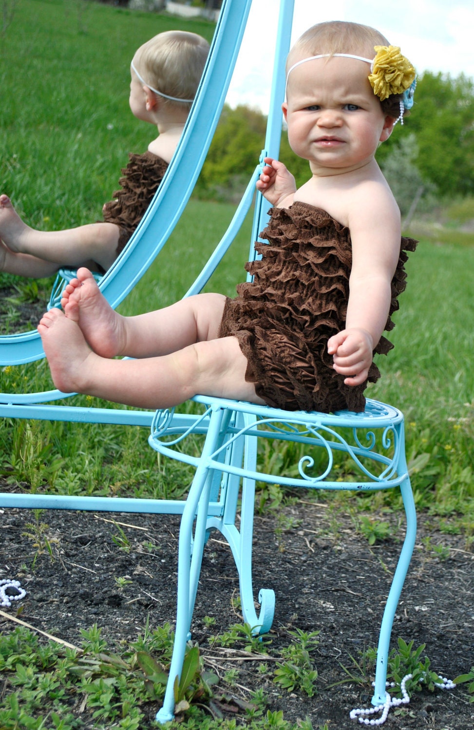 Brown Petti Romper