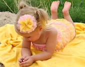 Petti Romper - Light Pink and Yellow Petti Romper