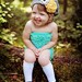 Lace Petti Romper Aqua