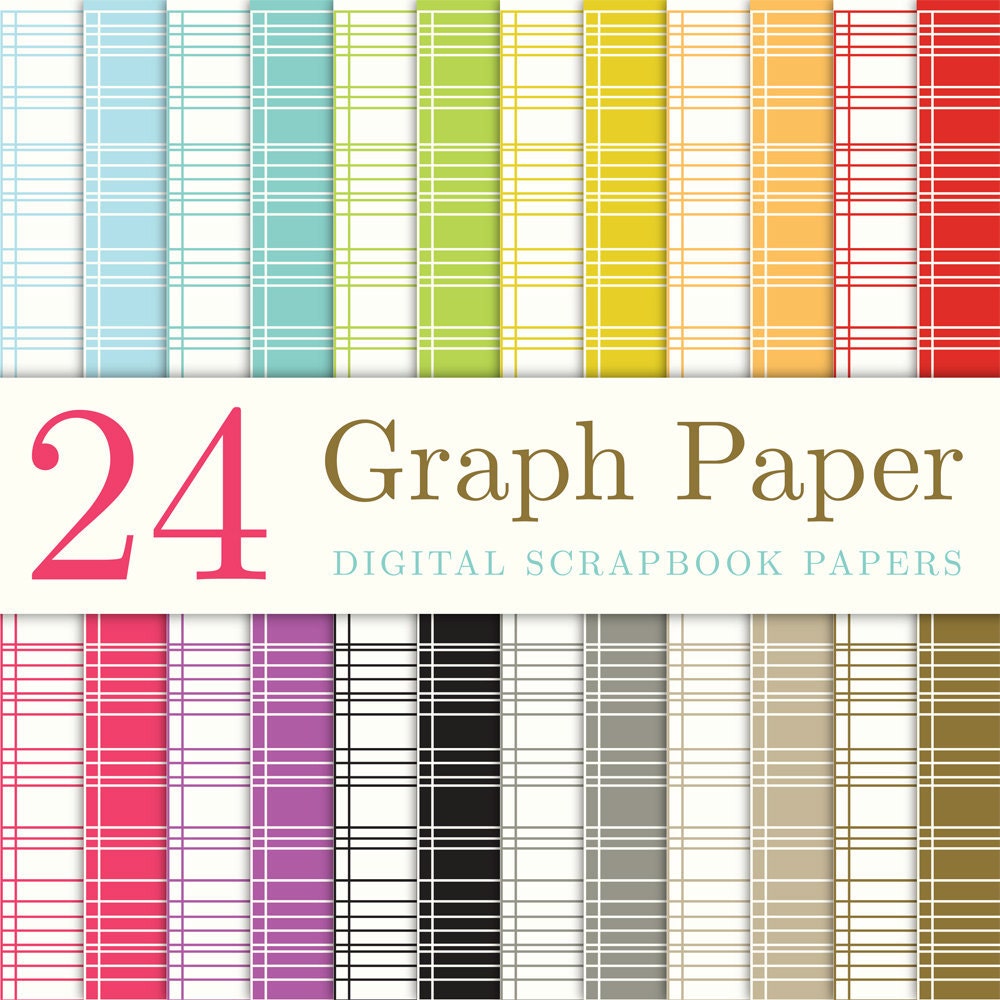 Items similar to Digital Scrapbook Paper Graph Grid Personal