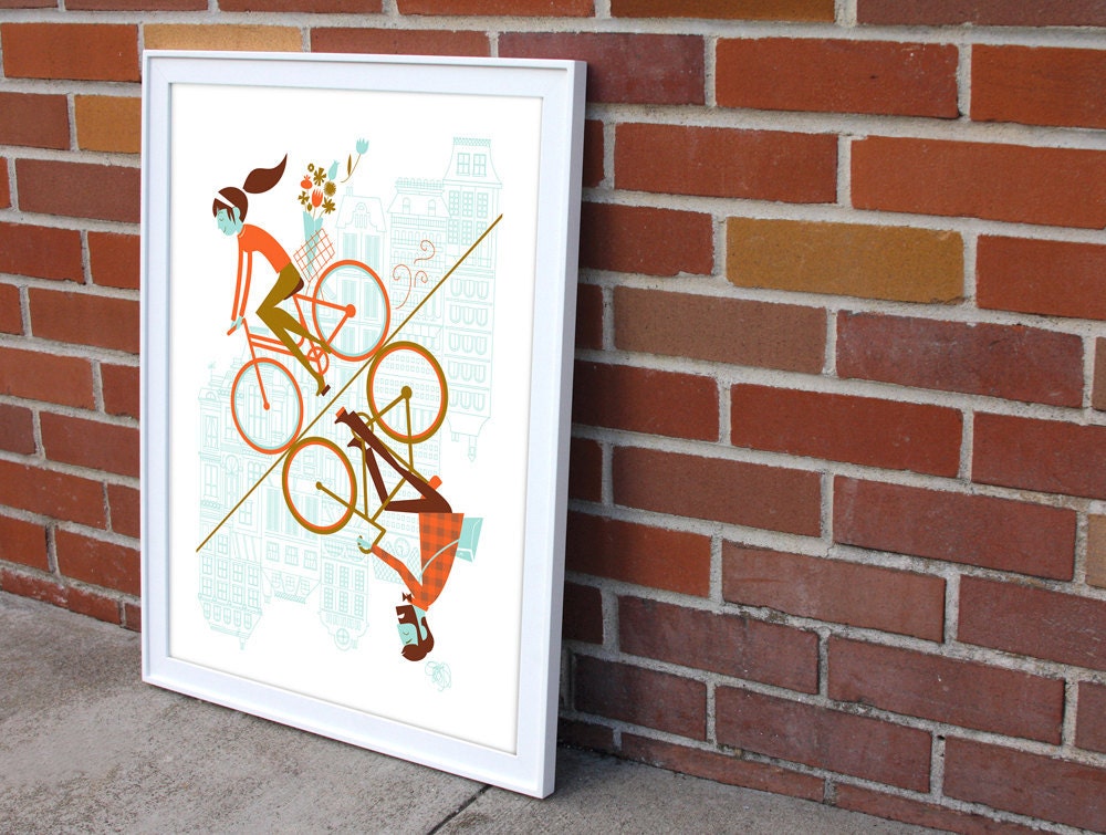 ONE POSTER LEFT - Uphill Downhill Artcrank Poster - 18 x 24 (1st Edition)