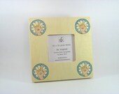 SALE 50% off Square Picture frame - Wood Pyrography - I love you frame