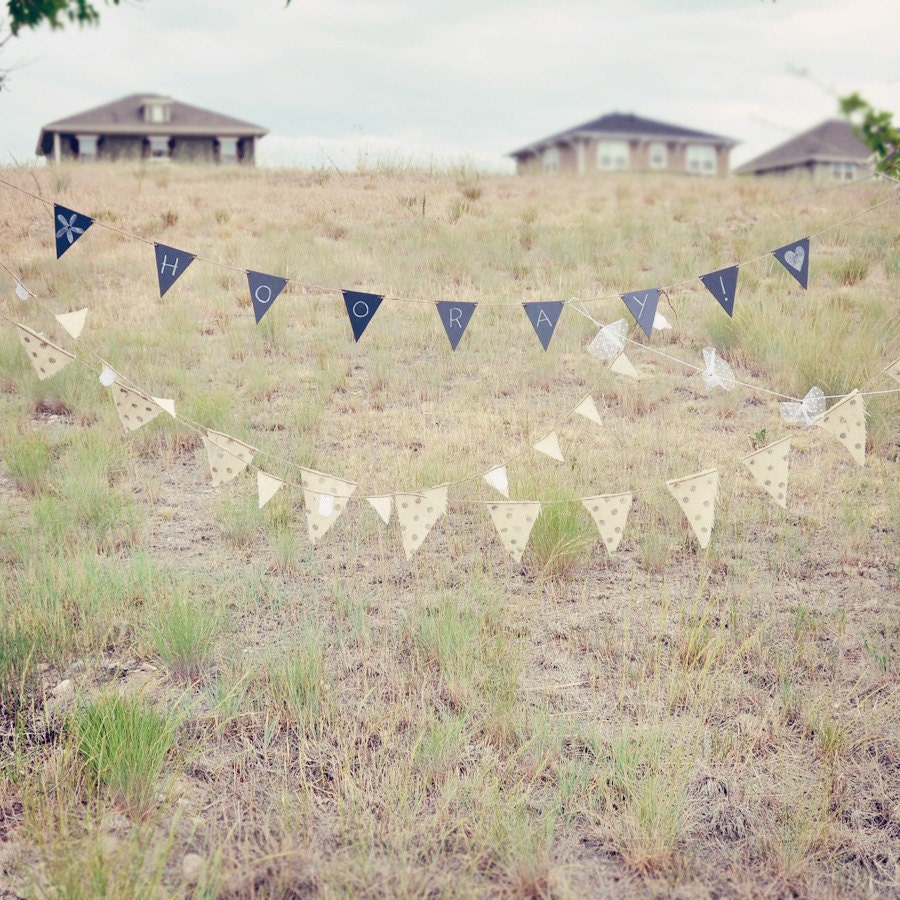 DIY Wooden Pennant Banners Large Set of 15
