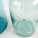 Antique Blue Mason Jars with Glass Lids - 1/2 gallon, quart and pint size - Set of 3 Ball and Clark's Jars