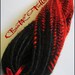 Black and Red Transitional Cyber Goth Double Ended Dreads